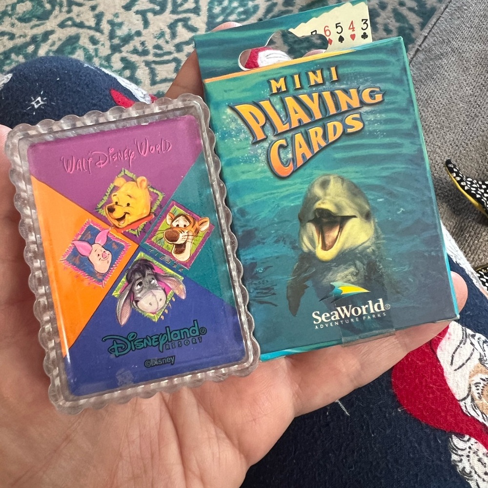 Vintage Disney and SeaWorld Mini Playing Cards